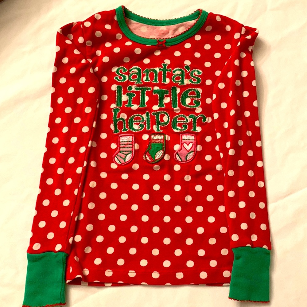 OshKosh B’gosh Santa’s Little Helper PJs Girls Size 6